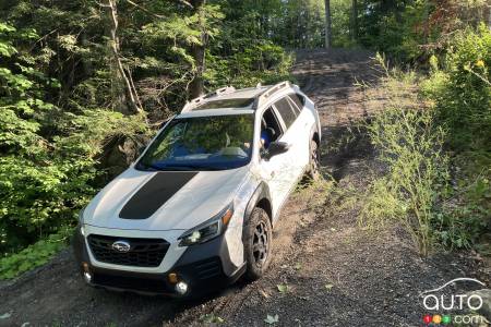 The 2022 Subaru Outback Wilderness, descending